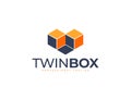 Abstract Twin Box Logo Template