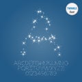 Abstract Twinkle Alphabet and Digit Vector Royalty Free Stock Photo
