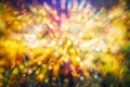 Abstract twinkled christmas background , magic holiday abstract glitter background with blinking stars . Blurred bokeh of