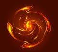 Abstract twist spiral resembling planet or star