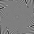 Abstract twisted background. Optical illusion of distorted surface. Twisted stripes. Radial pattern.
