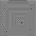 Abstract twisted black and white background. Optical illusion of distorted surface. Twisted stripes. Stylized 3d texture. Vector Royalty Free Stock Photo