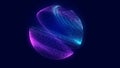 Abstract twisted, cosmic wormhole. Technology background. Data network. 3D rendering