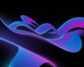 Abstract Twisted Ribbons of Blue and Pink Light on a Dark Background image photo Royalty Free Stock Photo