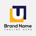 Abstract U letter modern initial lettermarks logo Royalty Free Stock Photo