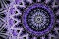 Abstract ultra violet background, kaleidoscope effect mandala fl