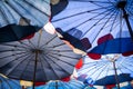 Abstract under big umbrella Royalty Free Stock Photo