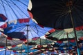 Abstract under big umbrella Royalty Free Stock Photo