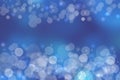 Abstract underwater illustration. Nice abstract gradient blue white lightening bokeh background with circles from unterwater Royalty Free Stock Photo