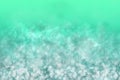 Abstract underwater illustration. Nice abstract gradient turquoise light green background with bokeh circles from unterwater