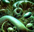 Abstract Undiscovered Alien Microorganism Royalty Free Stock Photo