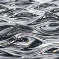 Abstract Undulating Silver Liquid Surface Royalty Free Stock Photo