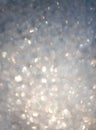 Abstract Unfocused Background Of Icy Blue Winter Lights