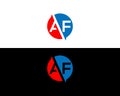 Abstract Unique AF Letter Logo Icon Design