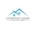 Abstract Unique Home and Real Estate Property Top Roof logo design template. Royalty Free Stock Photo