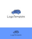 Abstract unique vector logo template for car related business