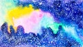 abstract universe galaxy space background magic sky night nebula cosmic cosmos rainbow wallpaper blue color texture art fantasy Royalty Free Stock Photo