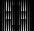 Abstract unusual cross, plus sign logo on geometric black and white gradient stripes background. Luxury stripe pattern