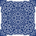 Abstract unusual geometric decor - stylized square mandala