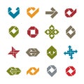 Abstract unusual vector icons set, creative symbols