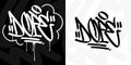 Abstract Urban Graffiti Street Art Word Dope Lettering Vector Illustration Element