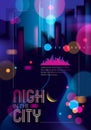 Abstract urban night light bokeh , defocused background. Effect Royalty Free Stock Photo