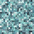 Abstract urban pixel motif skyblue and gray geometric brushed texture print