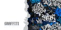 Abstract Urban Style Hiphop Graffiti Street Art Vector Illustration Background Template