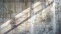 Abstract urban texture of sunlight casting long shadows across a rugged concrete wall, showcasing a play of light and texture