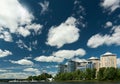 Abstract urban view with residential buildings Royalty Free Stock Photo