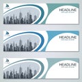 Abstract urbanistic banners templates