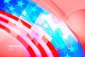 Abstract usa flag shape scene