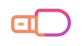Abstract USB Drive Icon with Gradient, Digital Connection, vector design Generative AI Royalty Free Stock Photo