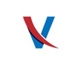 Abstract V letter Creative Logo design. Royalty Free Stock Photo