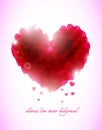 Abstract valentine background with hearts