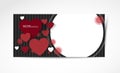 Abstract valentine horizontal banners