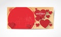 Abstract valentine horizontal banners