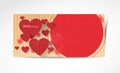 Abstract valentine horizontal banners