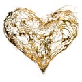 Abstract valentine's golden heart