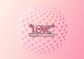 Abstract valentine world circles love hearts background