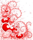 Abstract Valentines Day design with Hearts.