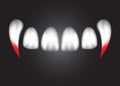 The abstract vampire teeth with blood,eps 10 Royalty Free Stock Photo