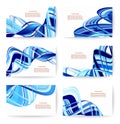Abstract various business card template or visiting card set. Royalty Free Stock Photo