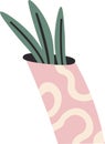 Abstract Vase With Plants