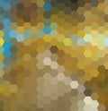 Abstract vector backdrop design with colorful hexagonal honey combs. Royalty Free Stock Photo