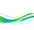 Abstract vector background, blue green wavy Royalty Free Stock Photo