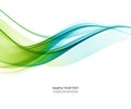 Abstract vector background, blue green wavy