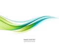 Abstract vector background, blue green wavy