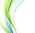 Abstract vector background, blue green wavy Royalty Free Stock Photo