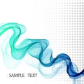 Abstract vector background, blue transparent waved lines for brochure, website, flyer design. smoke wave. wavy lines Royalty Free Stock Photo